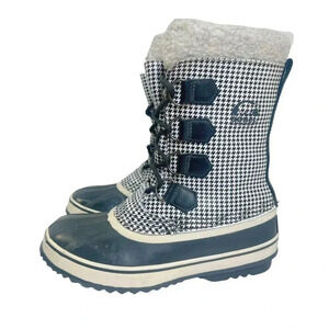 Sorel Houndstooth 1964 Pac Nylon Winter Snow Boots Waterproof Size 6